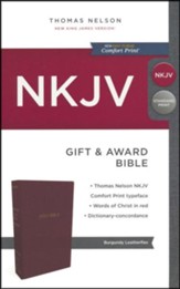 NKJV Gift and Award Bible Burgundy  - Imperfectly Imprinted Bibles