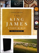 KJV Study Bible Full-Color Edition, Genuine Leather, Black