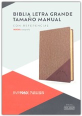 RVR 1960 Biblia letra grande tam. manual, cafe duotono, simil piel (Hand Size Giant Print Bible, Two-Tone) - Imperfectly Imprinted Bibles