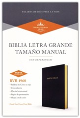 RVR 1960 Biblia letra grande tam. manual, negro, imit. piel (Hand Size Giant Print Bible, Black)