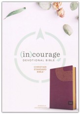 CSB (in)courage Devotional Bible--soft leather-look, bordeaux