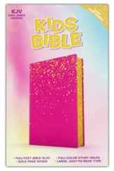 KJV Kids Bible--soft leather-look, pink