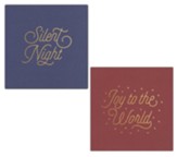 Gold Text Christmas Cards, Pack of 10