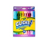 Crayola CLICKS Retractable Markers, 10 Pieces