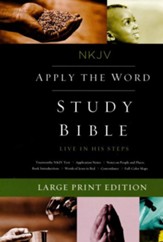 NKJV Apply the Word Study Bible, Large Print, Imitation Leather, Brown, Red Letter Edition