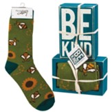 Be Kind Socks and Block Sign