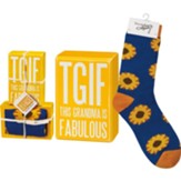 TGIF, This Grandma Is Fabulous, Socks and Block Sign