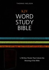 KJV Word Study Bible, Imitation Leather, Brown, Red Letter Edition