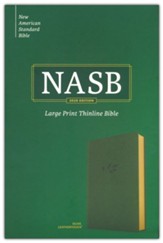 NASB 2020 Large Print Thinline Bible--soft leather-look, olive