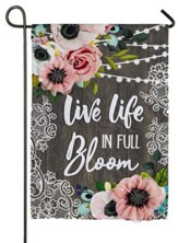 Farmhouse Bloom Garden Linen Flag