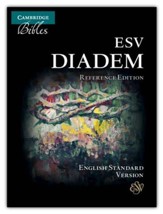 ESV Diadem Reference Edition, Black  Calf Split Leather, Red-letter Text