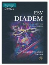 ESV Diadem Reference Edition with  Apocrypha Red Calfskin Leather, Red-letter Text