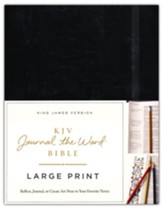 KJV Journal the Word Bible, Large Print, Hardcover, Black, Red Letter Edition - Slightly Imperfect
