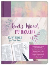KJV God's Word, My Thoughts Bible for Teen Girls, Cloth over boards - Imperfectly Imprinted Bibles