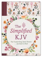 The Simplified KJV--cloth over boards, wildflower medley
