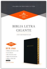 RVR 1960 Biblia letra gigante, negro, imitacion piel con indice (Giant Print Bible, Black, Indexed)
