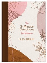 3-Minute Devotions for Women KJV Bible [Rose & Copper Florets]
