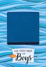KJV Study Bible for Boys Ocean/Navy LeatherTouch