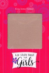 KJV Study Bible for Girls Pink Pearl/Gray, Vine Design LeatherTouch