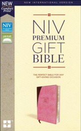 NIV, Premium Gift Bible, Leathersoft, Pink and Brown, Comfort Print - Slightly Imperfect