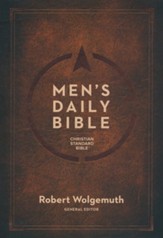 CSB Men's Daily Bible, Olive  LeatherTouch