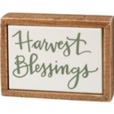 Harvest Blessings Mini Box Sign