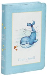 KJV Great and Small Bible, Baby Blue LeatherTouch: A Keepsake Bible for Babies