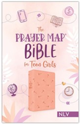 Prayer Map ® Bible for Teen Girls NLV - DiCarta-   Flexible, Coral Dandelions
