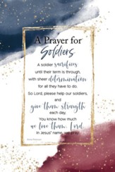 Prayer For Soldiers, Plaque