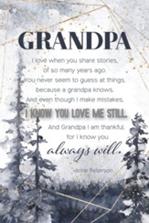 Grandpa, I Love When, Plaque