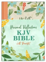 KJV Personal Reflections Bible with  Prompts--paper over boards, peach floral