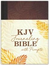 KJV Journaling Bible with Prompts, Copper Leaf--paper over boards