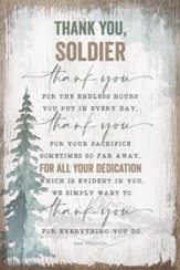 Thank You Soldier Plaque