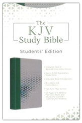 KJV Study Bible, Students Edition--soft leather-look, cypress/smoke