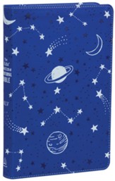 NLV Kid's Bedtime Devotional Bible--soft leather-look, cobalt cosmos