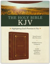 The Holy Bible KJV: Highlighting God's Promises to You--imitation leather, camel and gold