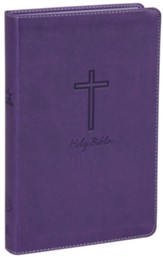 KJV, Deluxe Gift Bible, Imitation Leather, Purple, Red Letter Edition - Imperfectly Imprinted Bibles