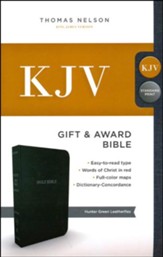 KJV, Gift and Award Bible, Imitation Leather, Green