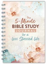 5-Minute Bible Study Journal for a Less Stressed Life, Spiral Bound