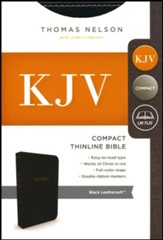KJV, Thinline Bible, Compact, Imitation Leather, Black