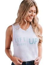 Lift Others Up Sleeveless Shirt, White, Large