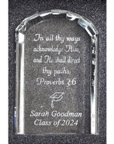 Personalized, Crystal Tablet Plaque, Graduation