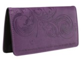 I Can Do Everything Checkbook Cover, Purple