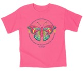 Butterfly Shirt, Safety Pink, Youth Large
