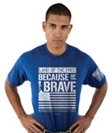 Because Of The Brave Shirt, Royal Blue, Large