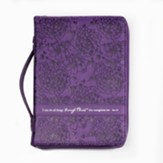 I Can Do All Things Bible Cover, Purple, Large