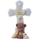 Jesus Loves Me Cross with Bear, by Precious Moments