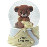 Jesus Loves Me Musical Snow Globe with Bear, by Precious Moments