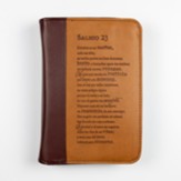 Forro de Biblia Salmos 23, Marron/Canela  (Psalm 23 Bible Cover, Brown/Tan, Spanish)