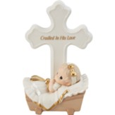 Cradled In His Love Cross Figurine, Girl, by Precious Moments